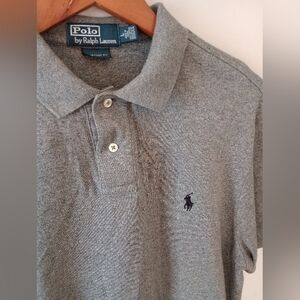 Men's Ralph Lauren POLO Shirt Size Large Gray Polo Shirt Men's Large Lg
